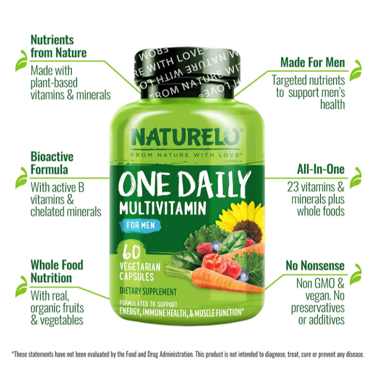 LowCostPH | NATURELO One Daily Multivitamin for Men & Women - with Vitamins & Minerals + Organic