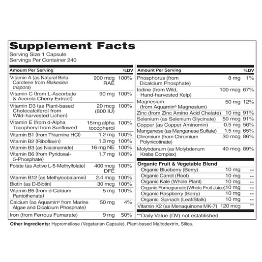 LowCostPH | NATURELO One Daily Multivitamin for Men & Women - with Vitamins & Minerals + Organic