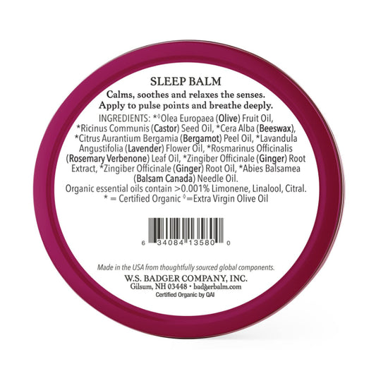 LowCostPH | Badger - Sleep Balm, Lavender & Bergamot, Natural Sleep Balm, Scented Relaxing Balm
