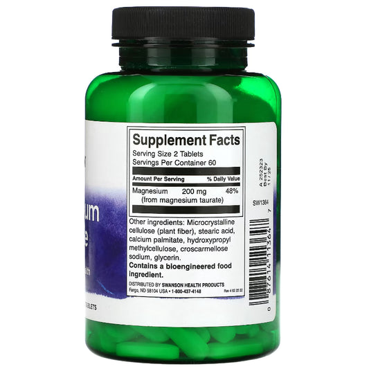 Lowcostph | Swanson, Magnesium Taurate, 100 mg, 120 tablets