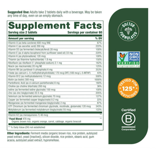 LowCostPh | MegaFood, Men's Advanced Multivitamin, Men's 120 tabs Advanced Multivitamin, Tablets,