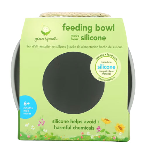 LowCostPH | Green Sprouts, Feeding Bowl, 6+ Months, Gray, 1 Bowl