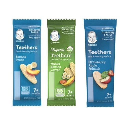 Low Cost PH | Gerbers Teethers Snacks for Baby, Gentle Teething Wafers, 7+ months, 12 Packs