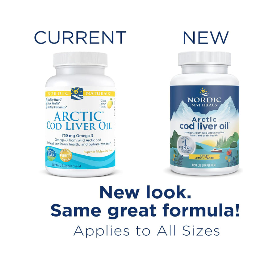 USA Onhand | Nordic Naturals, Arctic Cod Liver Oil, Lemon ( Heart & Brain Health )