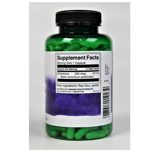 LowCostPH | Swanson, Chromium Picolinate, 200 mcg, 100 Capsules