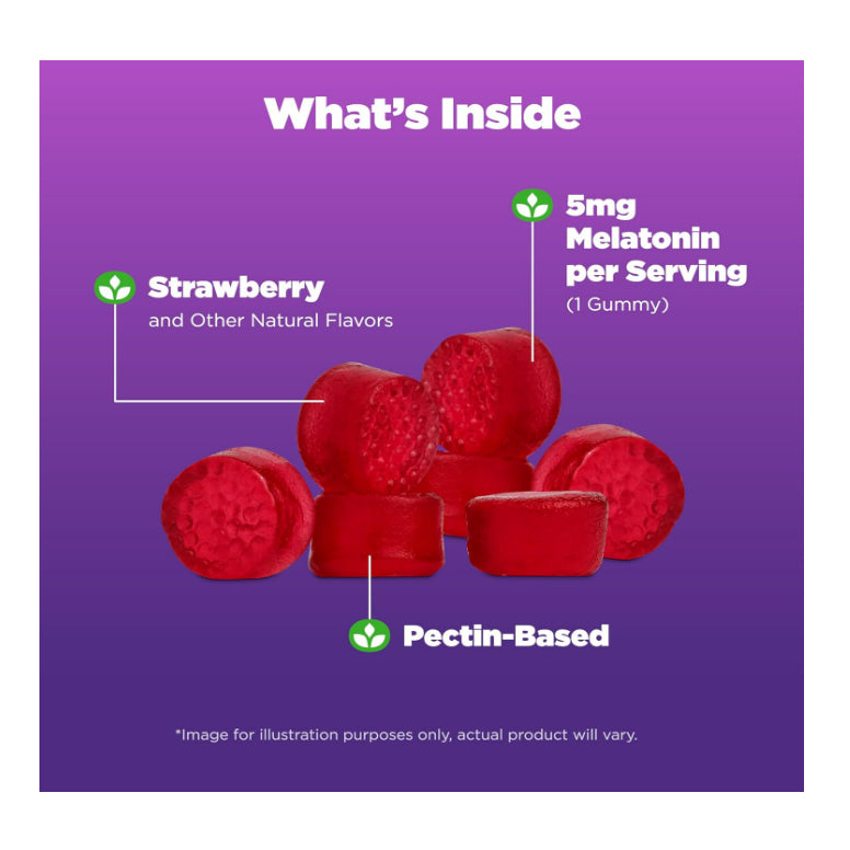 LowCostPh | Na trol, Melatonin 5mg, for Restful Sleep,5mg Strawberry-Flavored Gummies for Adult