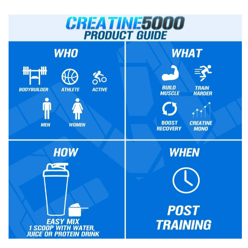 LowCostPh| EVLution Nutrition, CREATINE5000, Unflavored, 10.58 oz (300 g)