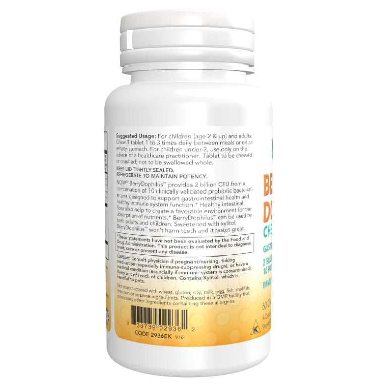 LowCostPH | NOW Foods, Berry Dophilus, Kids, 2 Billion CFU, Extra Strength Berry Dophilus, Chewables
