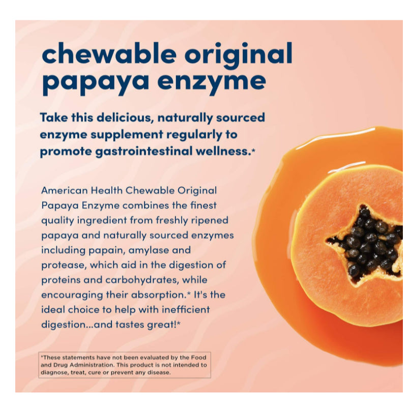 LowCostPH| American Health Products - Original Papaya Enzyme, 250 Tablets