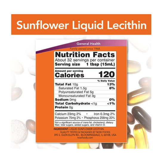 LowCostPH| NOW Foods, Sunflower Lecithin, 1,200 mg, & Liquid Lecithin Phosphatidyl Choline
