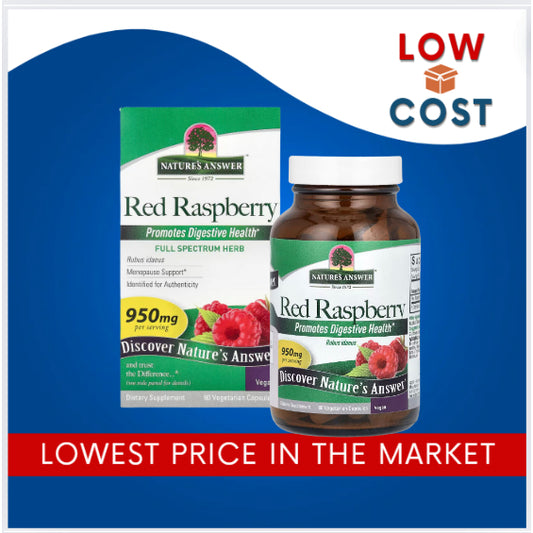 Lowcostph | Nature's Answer, Red Raspberry, 950 mg, 90 Vegetarian Capsules (475 mg per Capsule)