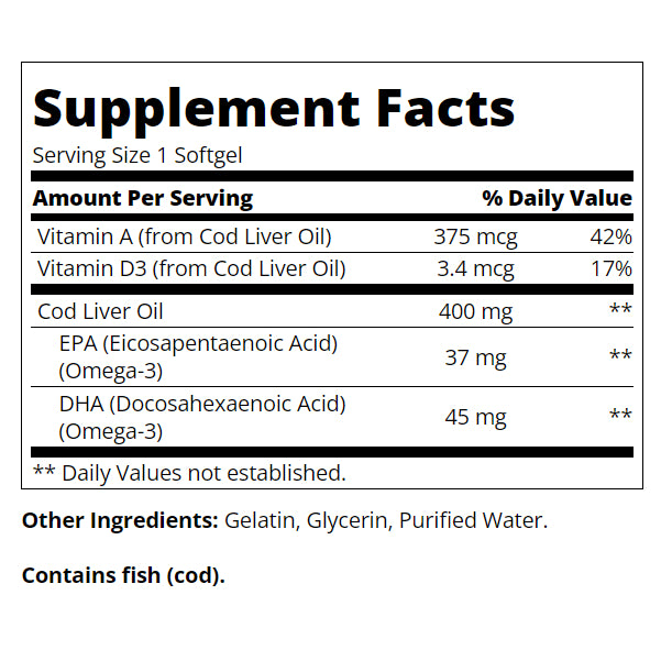 LowCostPH| 21st Century, Norwegian Cod Liver Oil, 400 mg, 110 Softgels