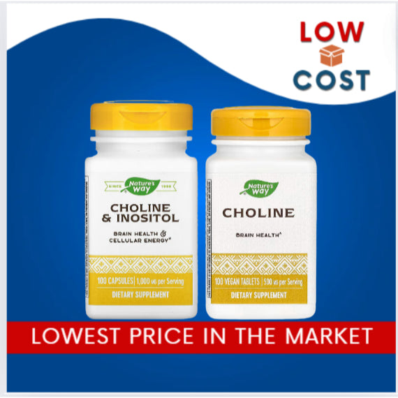 LowCostPh | Nature's Way, Choline & Inositol, 1,000 mg, 100 Capsules (500 mg per Capsule)