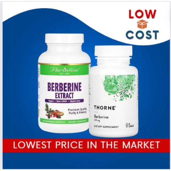 LOwCostPh | Paradise Herbs, Berberine Extract, 60 | 180 Vegetarian Capsules
