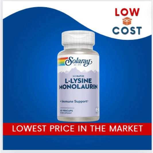 LowCostPh | Solaray, L-Lysine Monolaurin 1:1 Ratio, 60 VegCaps Immune Support Lab Verified