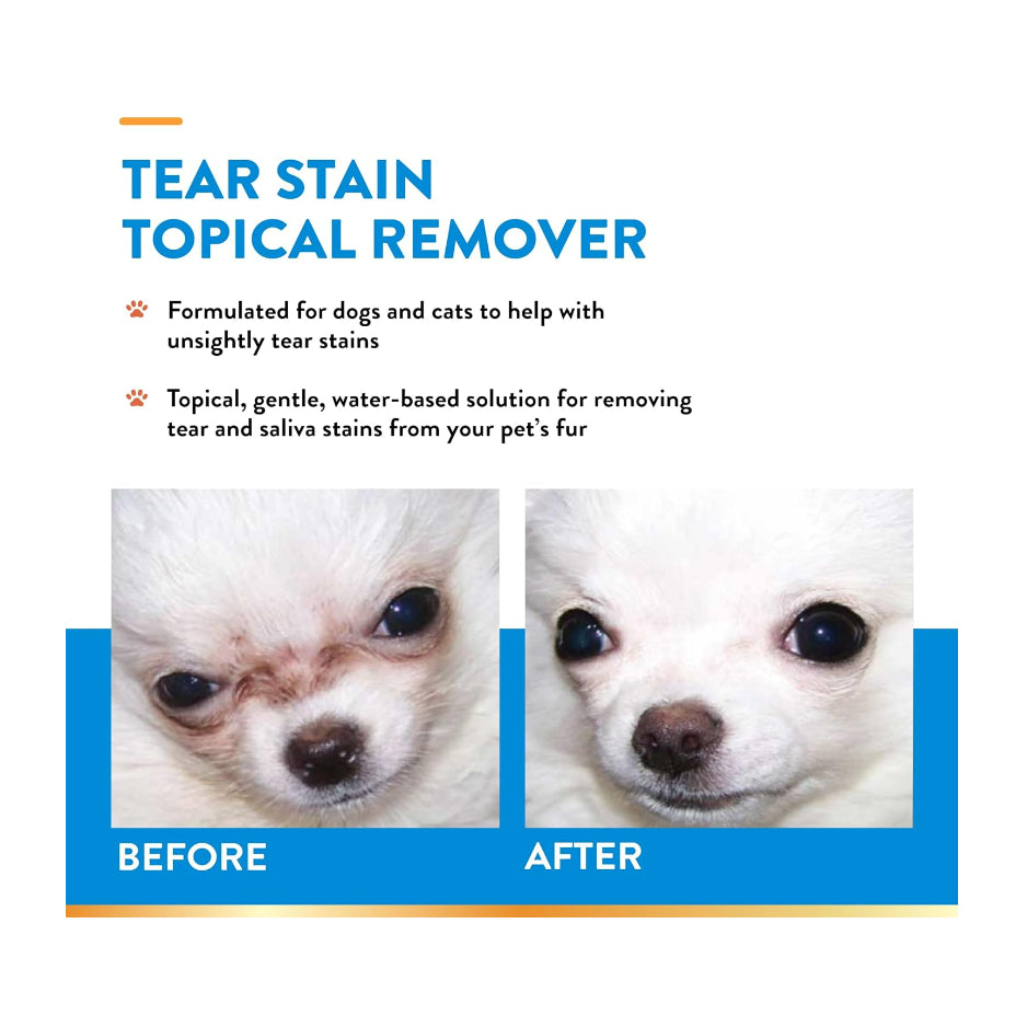 USAOnhand| NaturVet, Tear Stain, Topical Remover + Aloe Vera, For Dogs & Cats, 4 fl oz (118 ml)