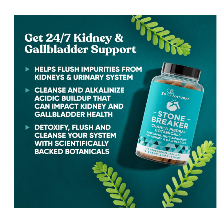 USA Onhand | EU Natural, STONE BREAKER, Chanca Piedra, Herbal Kidney & Gallbladder Cleanse
