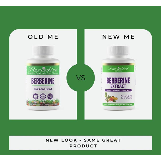 LOwCostPh | Paradise Herbs, Berberine Extract, 60 | 180 Vegetarian Capsules