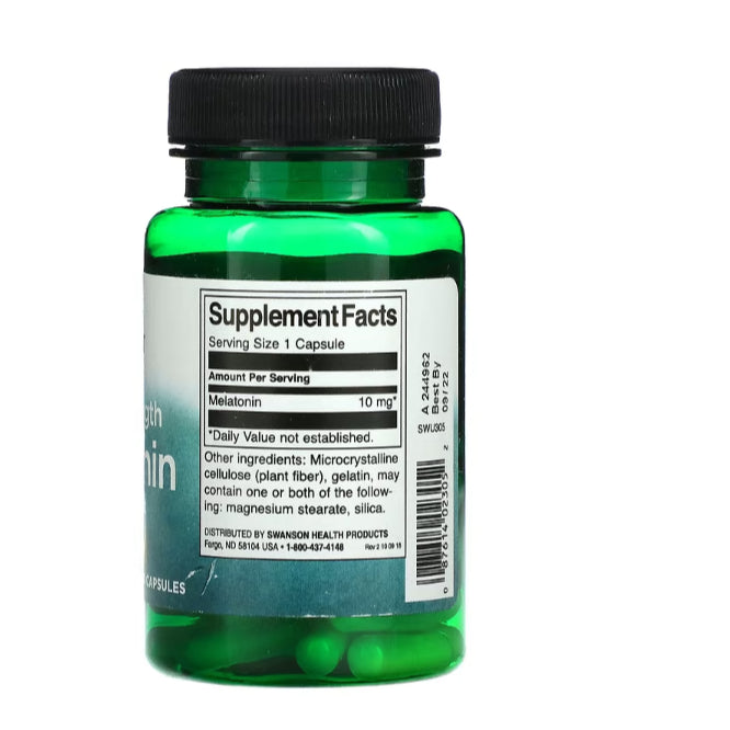 SwansonPh | Swanson, Triple Strength Melatonin, 10mg, 5mg, 5htp Encourages Healthy Sleep Pattern