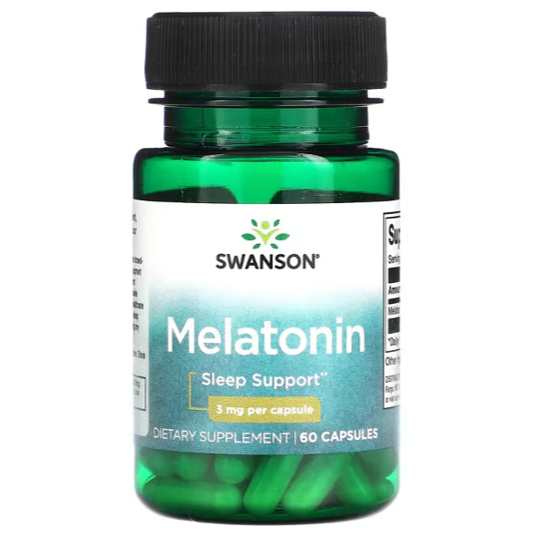 Swanson Ph | Swanson, Melatonin, 3mg 1mg Capsule. Encourages Healthy Sleep Patterns. Sleep Support