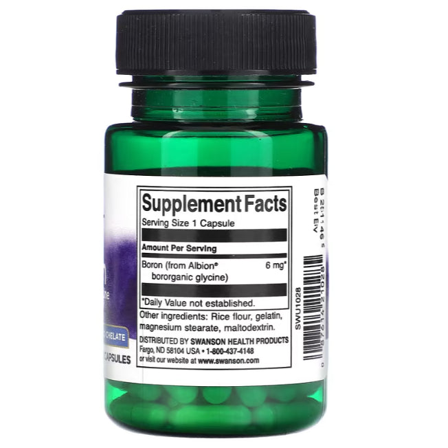 LowCostPH | Swanson, Albion, Boron, 6 mg, Triple Boron Complex, 3mg, Strong, Healthy Bones  Mineral