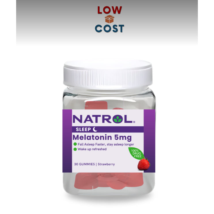 LowCostPh | Na trol, Melatonin 5mg, for Restful Sleep,5mg Strawberry-Flavored Gummies for Adult
