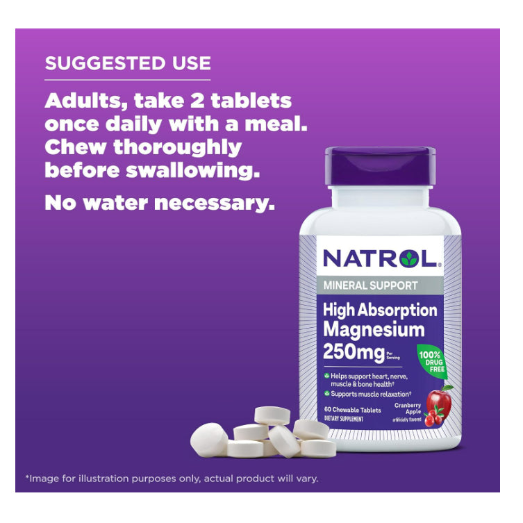 LowCostPH| Na trol High Absorption Magnesium 250 mg, Dietary Supplement to Support Heart, Nerve