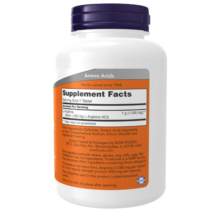 LOwCostPh | NOW Foods, L-Arginine, Double Strength, 1,000 mg-120tabs