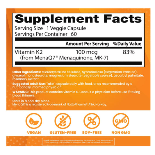 LowCostPH | Doctors Best, Now Foods,  MK-7 Vitamin K-2, 100 mcg, Extra Strength Bone Health MK7 K2