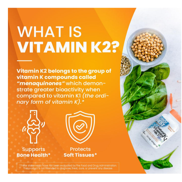 LowCostPH | Doctors Best, Now Foods,  MK-7 Vitamin K-2, 100 mcg, Extra Strength Bone Health MK7 K2