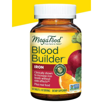 LowCostPh | NOW Foods, Iron, Double Strength, 36 mg, Iron Complex MegaFood Blood Builder