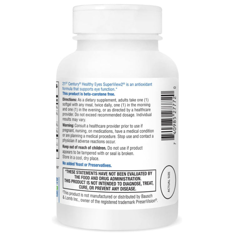 LowCostPH| 21st Century, Healthy Eyes SuperView2™, 120 Softgels