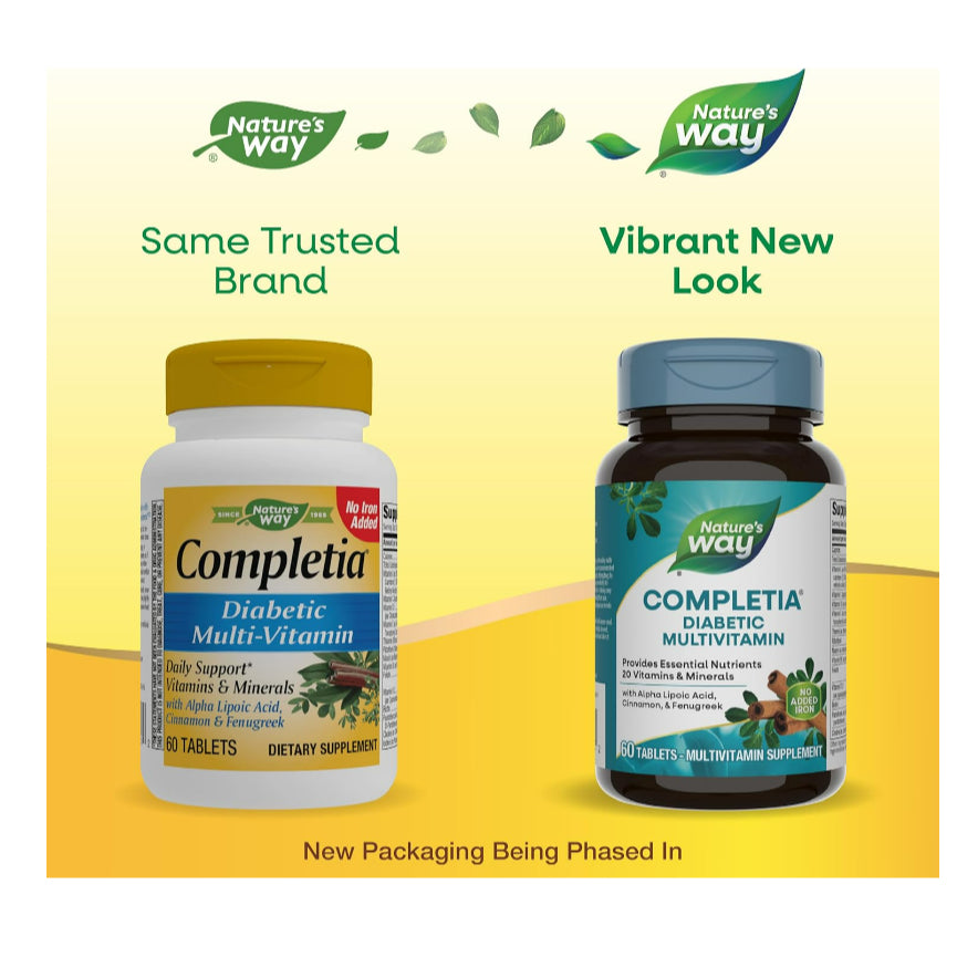 LowCost PH| Nature's Way, Completia®, Diabetic Multivitamin, 90 Tablets