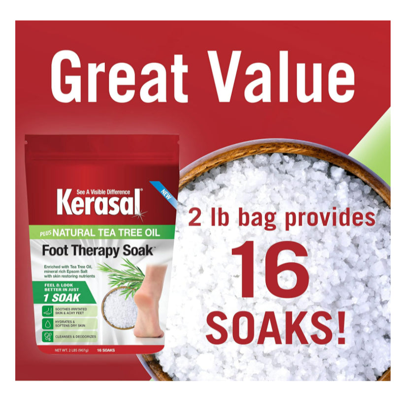 LowCost PH| Kerasal, Foot Therapy Soak Plus Natural Tea Tree Oil, 2 lbs (907 g)