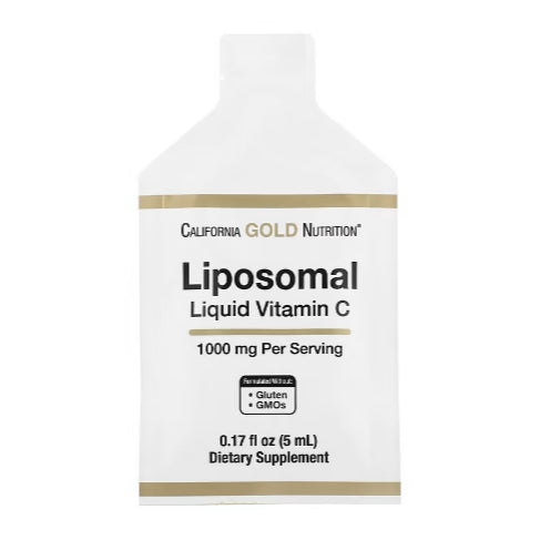 LowCost PH| California Gold Nutrition, Liposomal Liquid Vitamin C, Unflavored, 1,000 mg, 30 Sachets