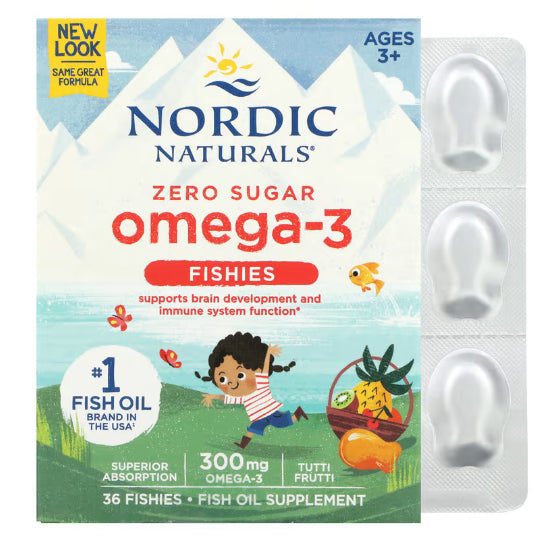 LowCostPh | Nordic Naturals, Nordic Omega-3 Gummies, Tangerine, 82 mg, Fishes Gummies | MultiVitamin