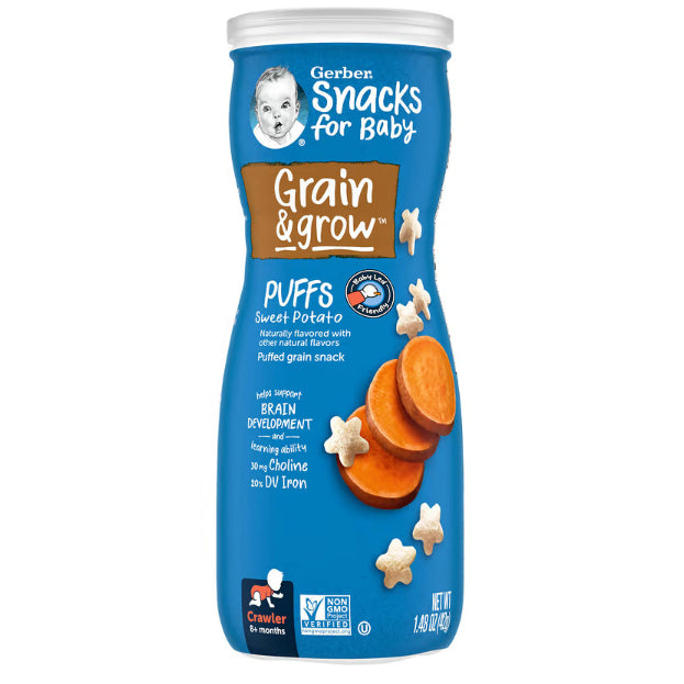 Little Sunshine | Gerbers Puffs, Puffed Grain Snack, 8+ Months,, 1.48 oz (42 g) Baby Snacks
