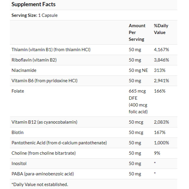 Swanson Ph | Swanson, Balance B-50 Complex 250 Capsules. Energy and Metabolism Comprehensive Formula