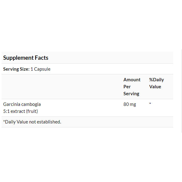 Swanson Ph | Swanson, Garcinia Cambogia 5:1 Extract 60 Capsules Weight Management, Herbal Supplement