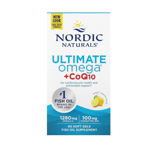 Lowcostph | Nordic Naturals, Ultimate Omega, Lemon, 1,280 mg, Fish Gelatin | Ultimate Omega + CoQ10,