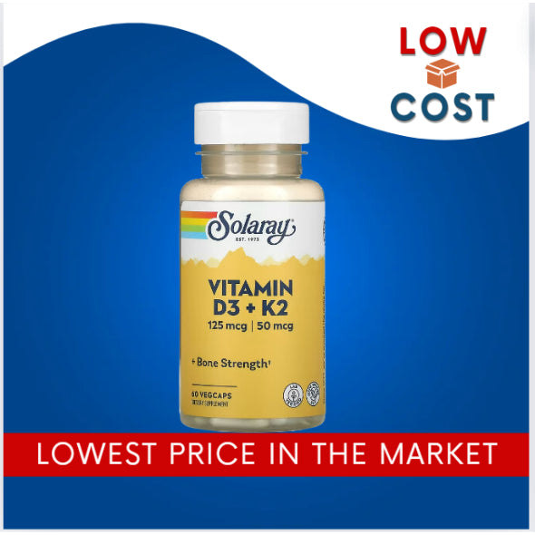 LowCostPh | NOW Foods, Sports Research, Solaray, Vitamin D3+K2, Supports Bone & Immune Health 120ct