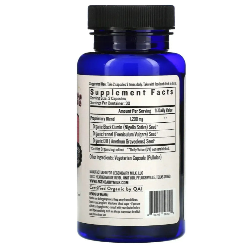 LowCost PH| Legendairy Milk, Pump Princess, 60 Vegan Capsules