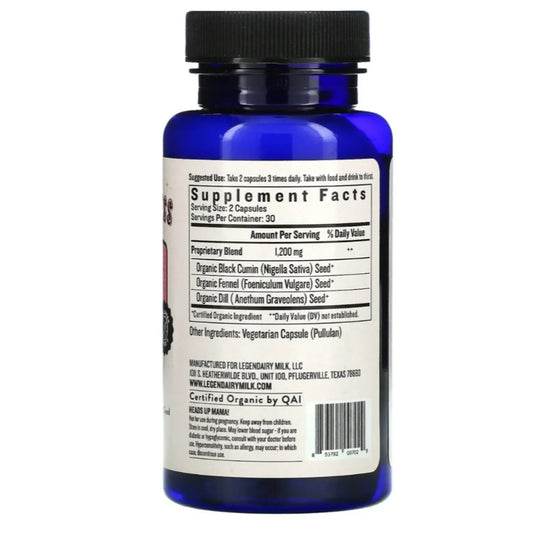 LowCost PH| Legendairy Milk, Pump Princess, 60 Vegan Capsules