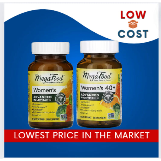 LowCostPh | MegaFood, Women's Advanced Multivitamin, Women's 40+, Advanced Multivitamin, 60 Tablets