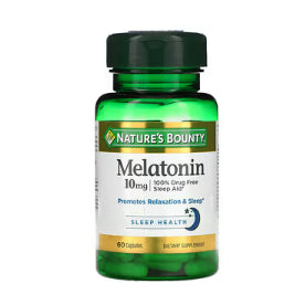 LowCostPh | Nature's Bounty, Melatonin, 1 mg, 3mg, 5mg, 10mg 100% Drug Free SleepAid, for Vegetarian