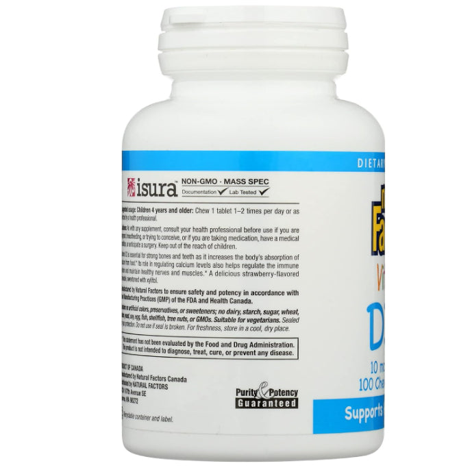 LowCost PH| Natural Factors, Vitamin D3 400 IU, Supports Strong Bones, Teeth and Immune Function.