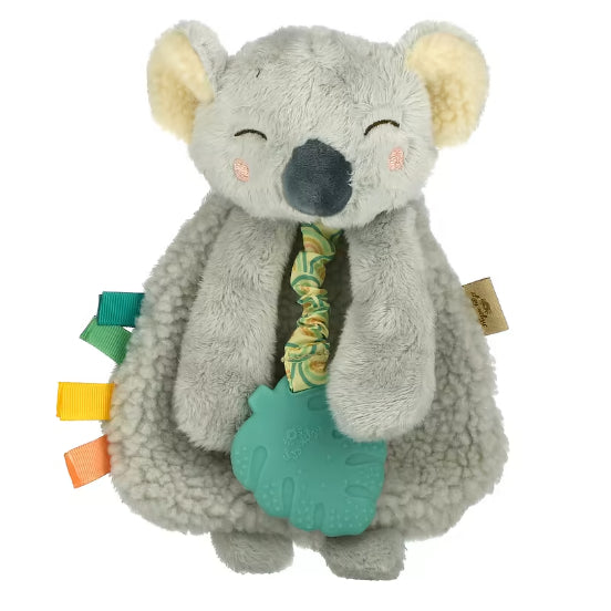 Lowcsotph | itzy ritzy, Itzy Lovey, Plush Lovey with Silicone Teether, 0+ Months, Koala, 1 Teether