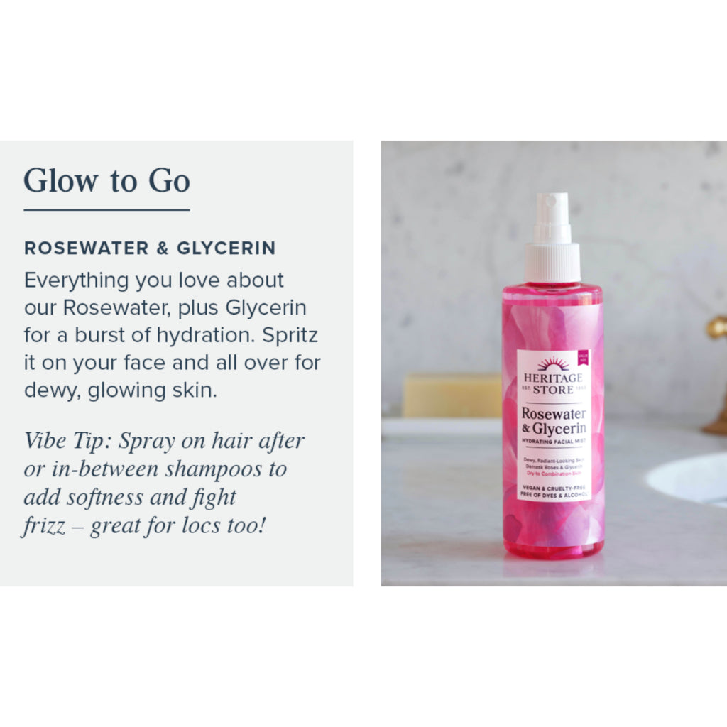USA Onhand | Heritage Store, Rosewater & Glycerin, Hydrating Facial Mist