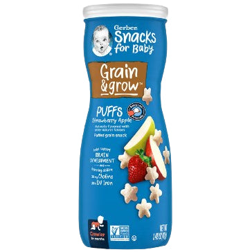 Low Cost PH | Gerber, Organic Puffs for 8+ Months, healthy finger food snacks, natural for babies