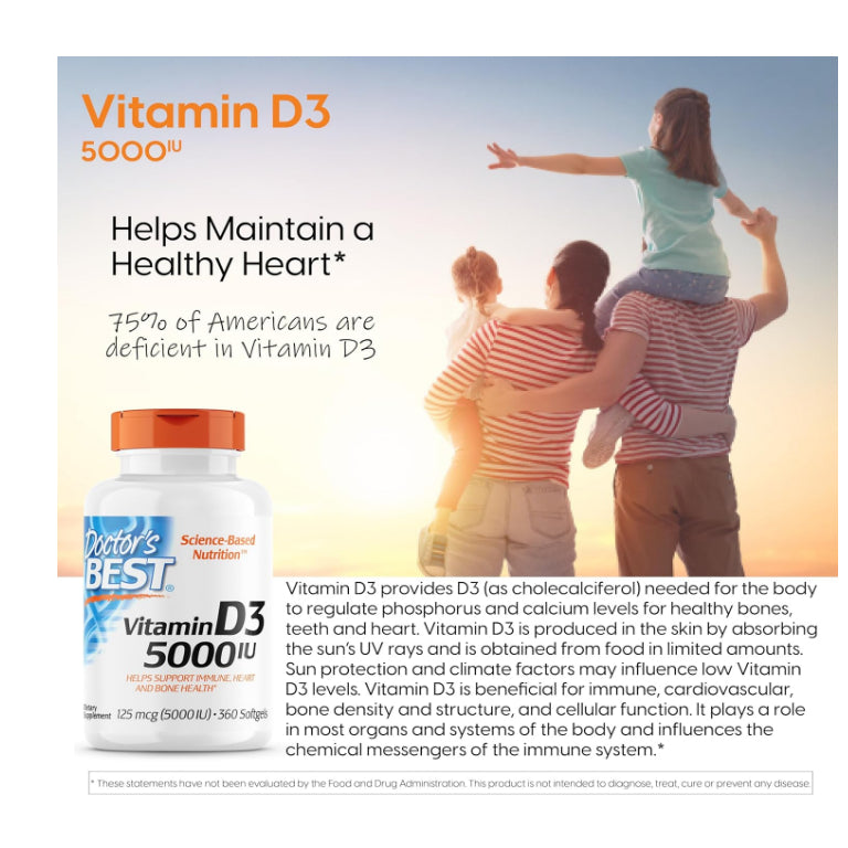 LowCostPH | Doctor's Best, Vitamin D3 ( Bone, Joint & Cartilage )